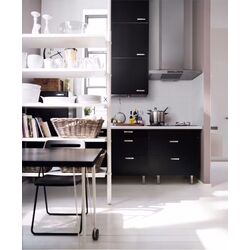 Scaun pliant Ikea Nisse (Negru) Thumb