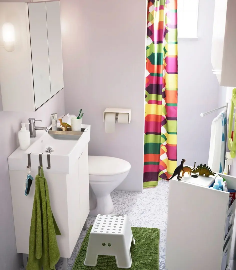 Taburet pentru copii Ikea Bolmen (Alb)