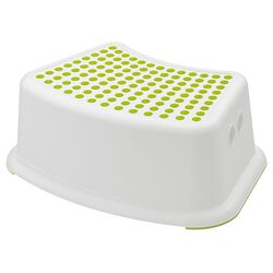 Табурет детский Ikea Forsiktig (Белый/Зеленый)