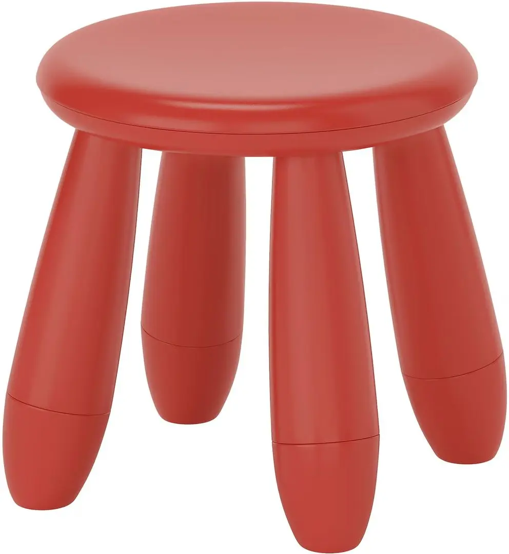 Taburet pentru copii Ikea Mammut (Rosu)