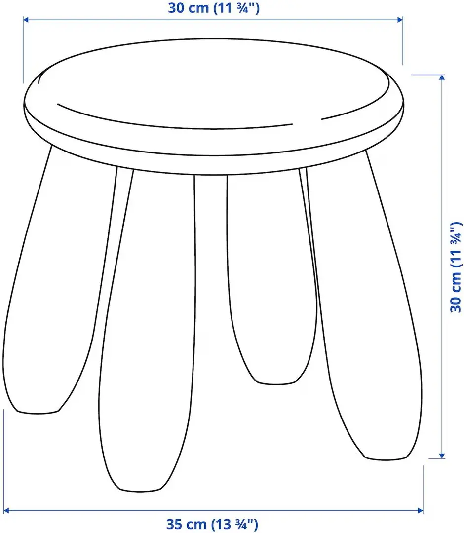 Taburet pentru copii Ikea Mammut (Roz)