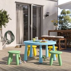 Taburet pentru copii Ikea Mammut (Verde deschis) Thumb