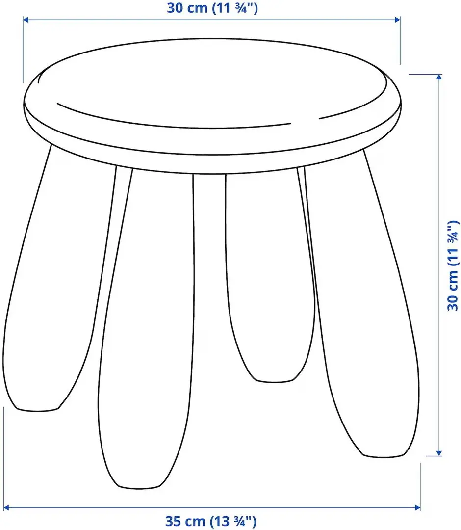 Taburet pentru copii Ikea Mammut (Verde deschis)