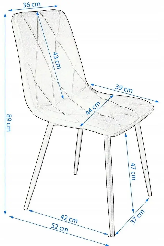 Scaun Jumi Piado SD-276635 (Navy Blue/Black)