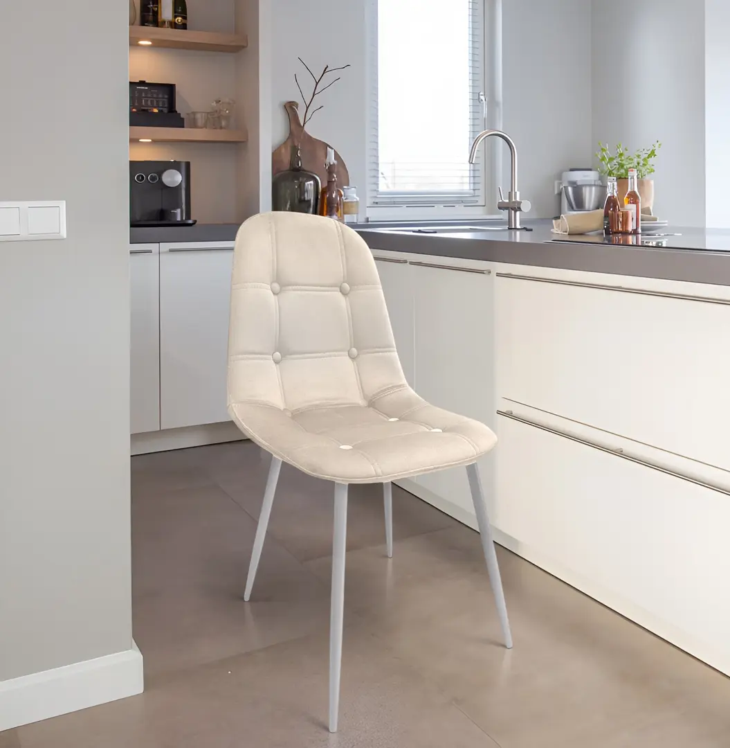 Стул Magnusplus 6155 Velour 4 (Ivory/White)