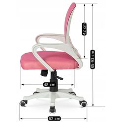 Fotoliu pentru copii Mebel Elite Nate (Pink/White) Thumb