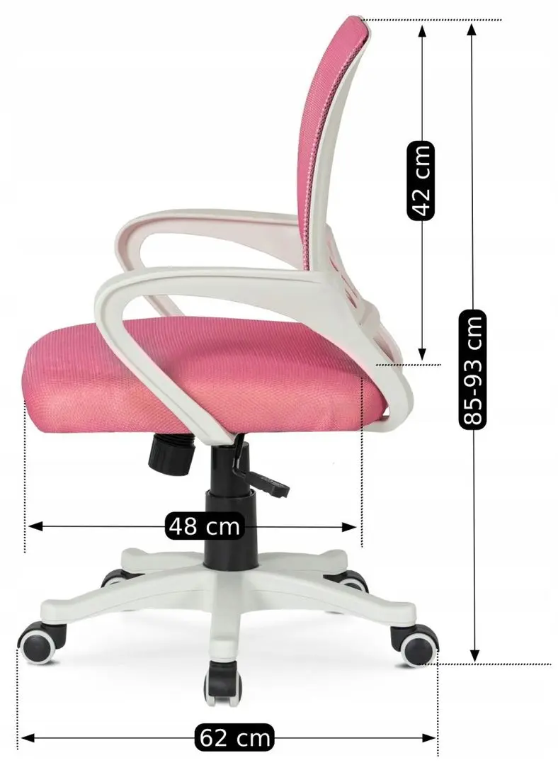 Fotoliu pentru copii Mebel Elite Nate (Pink/White)