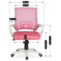 Fotoliu pentru copii Mebel Elite Nate (Pink/White) Thumb