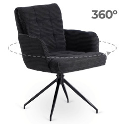 Scaun Mebel Elite Akita (Black) Thumb