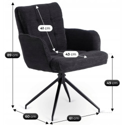 Scaun Mebel Elite Akita (Black) Thumb