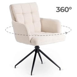 Scaun Mebel Elite Akita (Cream/Black) Thumb