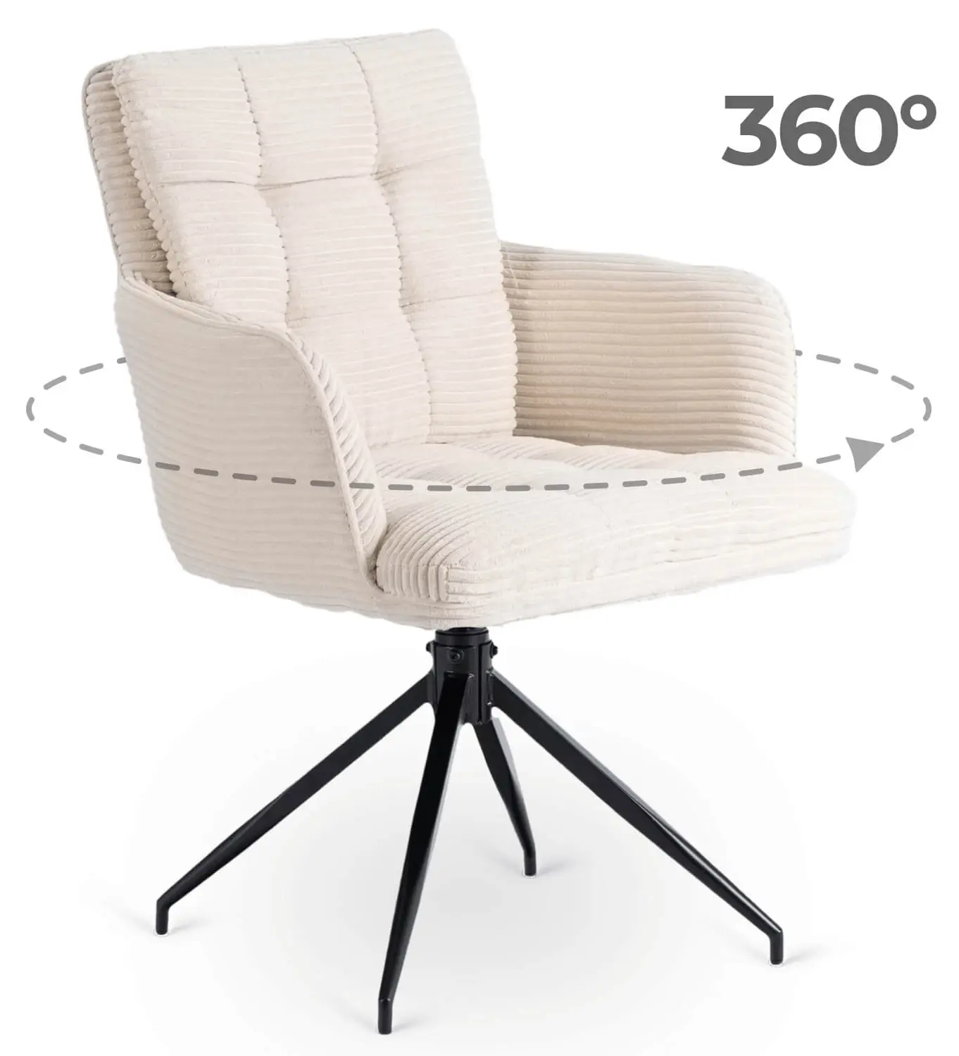 Scaun Mebel Elite Akita (Cream/Black)