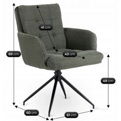 Стул Mebel Elite Akita (Green/Black) Thumb