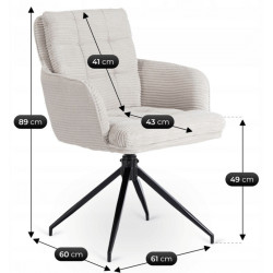 Scaun Mebel Elite Akita (Grey/Black) Thumb