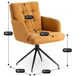 Scaun Mebel Elite Akita (Mustard/Black) Thumb