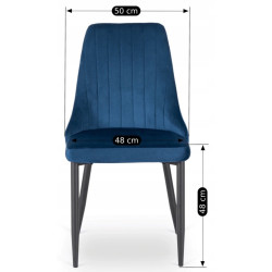 Стул Mebel Elite Bari (Blue/Black) Thumb