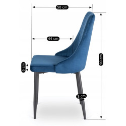 Стул Mebel Elite Bari (Blue/Black) Thumb