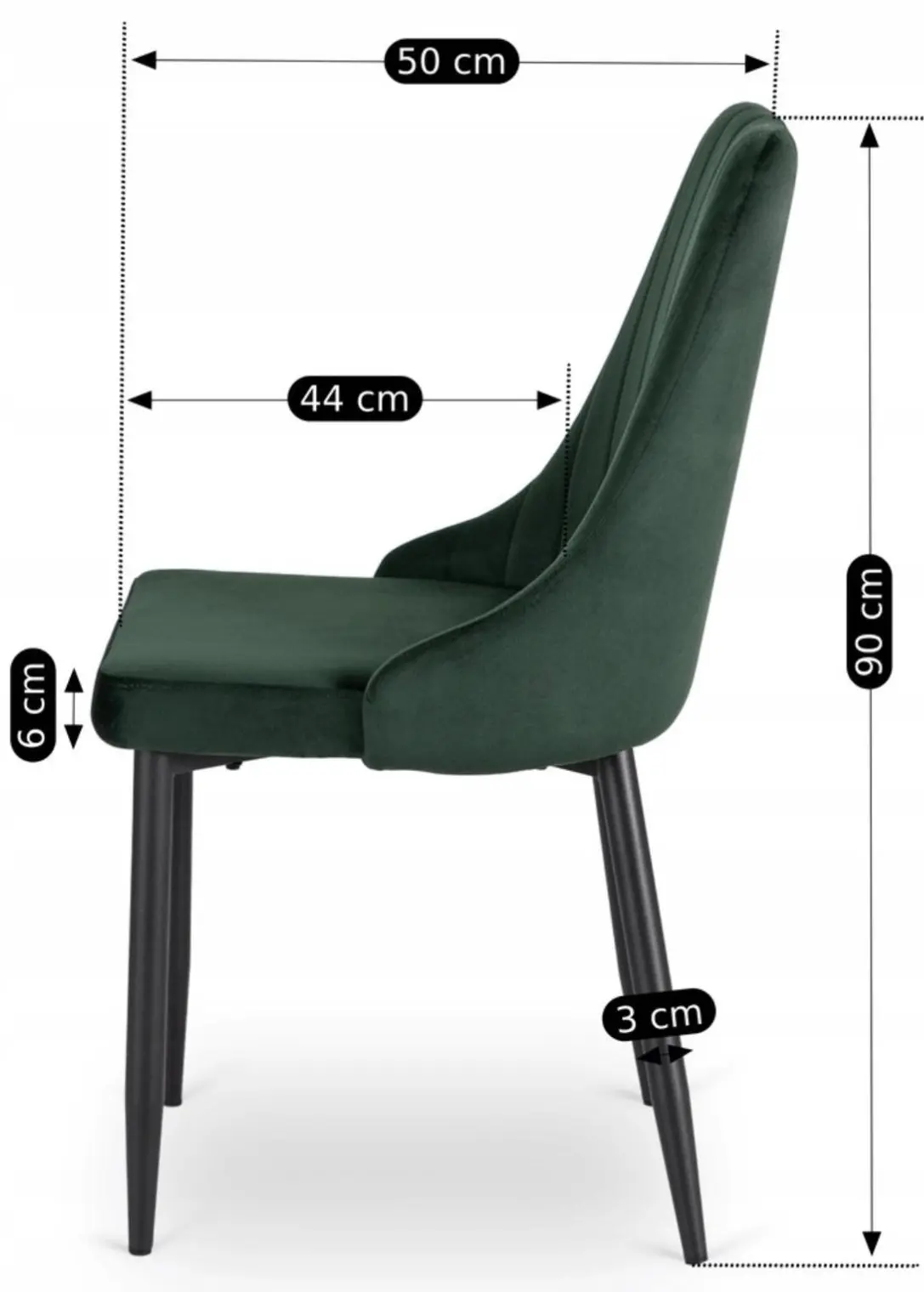 Стул Mebel Elite Bari (Green/Black) - 8