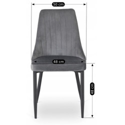 Scaun Mebel Elite Bari (Grey/Black) Thumb