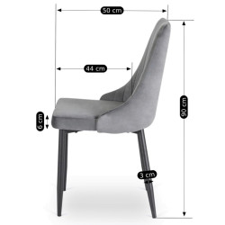 Scaun Mebel Elite Bari (Grey/Black) Thumb