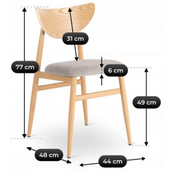 Стул Mebel Elite Braga (Grey/Oak) Thumb