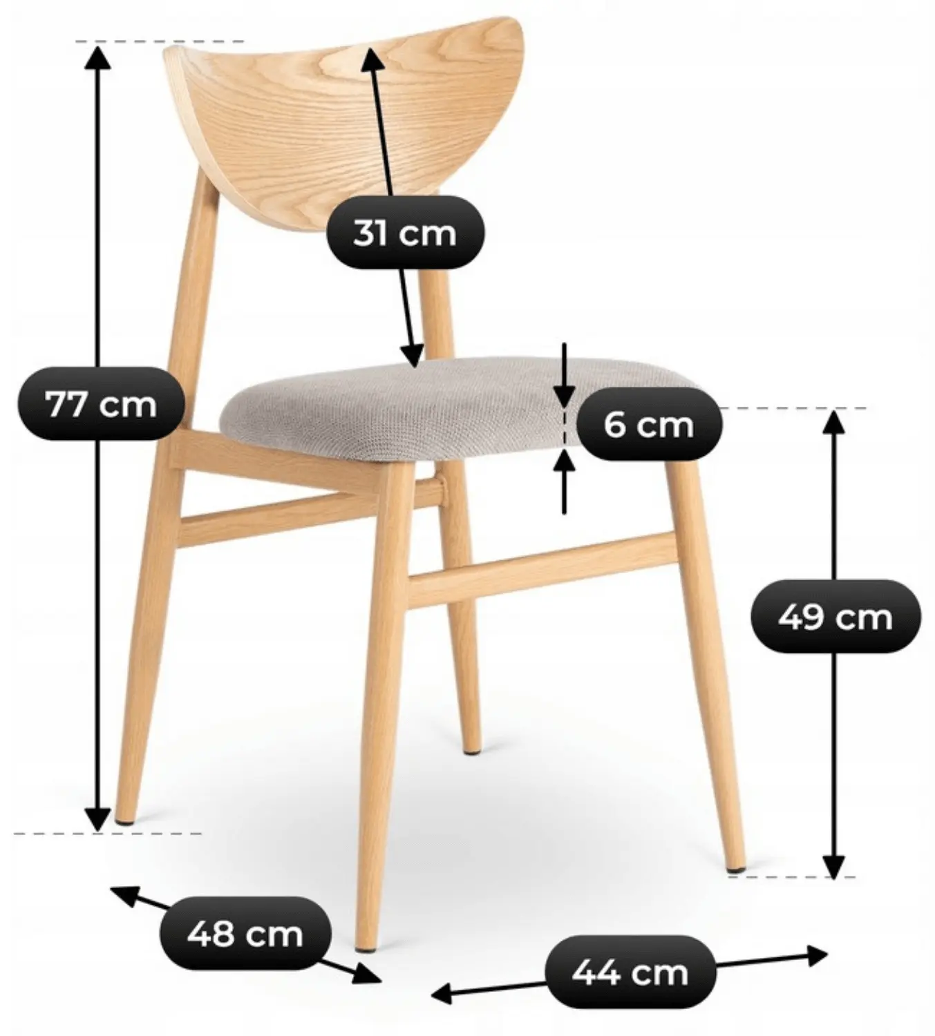 Стул Mebel Elite Braga (Grey/Oak) - 6