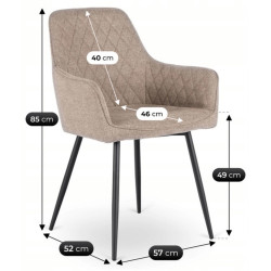 Scaun Mebel Elite Bresso 2 (Beige/Black) Thumb