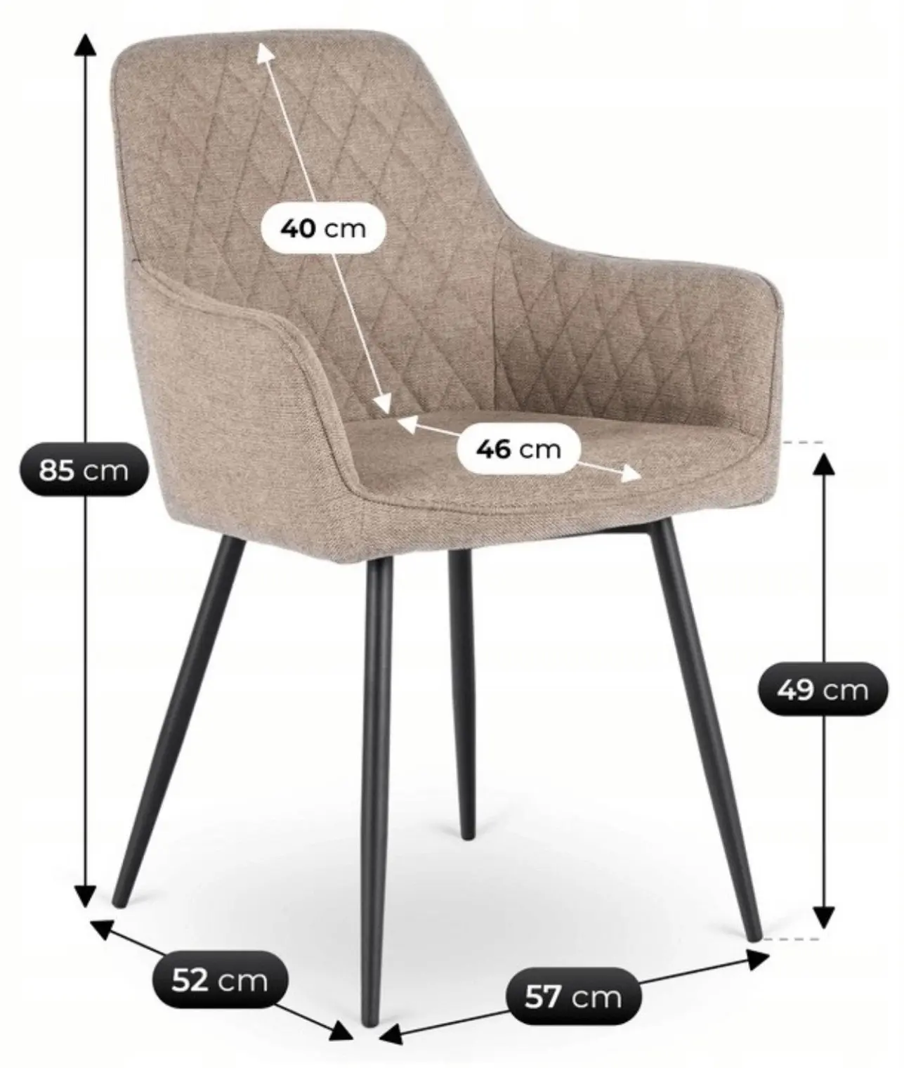 Scaun Mebel Elite Bresso 2 (Beige/Black) - 7
