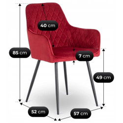 Scaun Mebel Elite Bresso (Burgundy/Black) Thumb