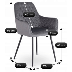 Стул Mebel Elite Bresso (Grey/Black) Thumb
