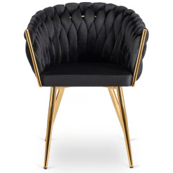 Scaun Mebel Elite Capi (Black/Gold) Thumb