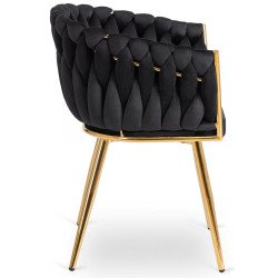 Scaun Mebel Elite Capi (Black/Gold) Thumb