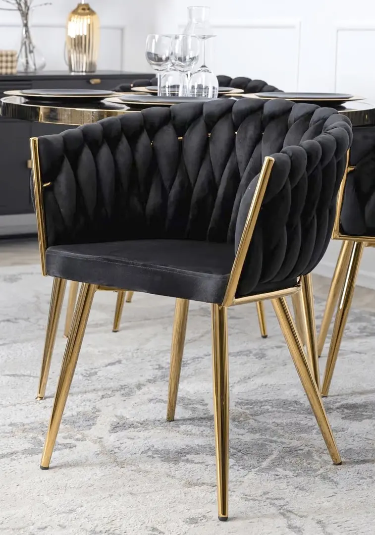 Scaun Mebel Elite Capi (Black/Gold)