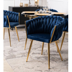 Scaun Mebel Elite Capi (Blue/Gold)