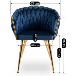 Scaun Mebel Elite Capi (Blue/Gold) Thumb