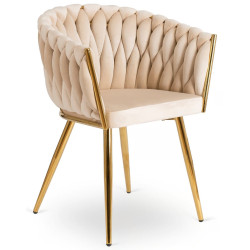 Scaun Mebel Elite Capi (Cream/Gold) Thumb