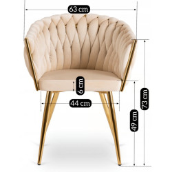 Scaun Mebel Elite Capi (Cream/Gold) Thumb