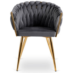 Scaun Mebel Elite Capi (Grey/Gold) Thumb