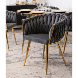 Scaun Mebel Elite Capi (Grey/Gold)