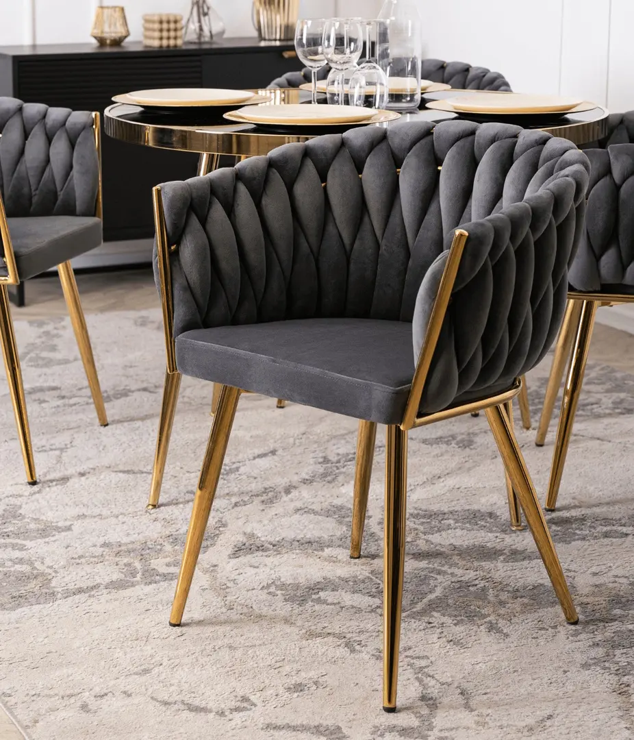 Scaun Mebel Elite Capi (Grey/Gold)