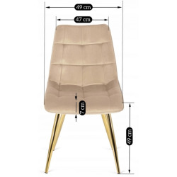 Scaun Mebel Elite Caro (Cream/Gold) Thumb