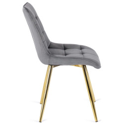 Scaun Mebel Elite Caro (Grey/Gold) Thumb