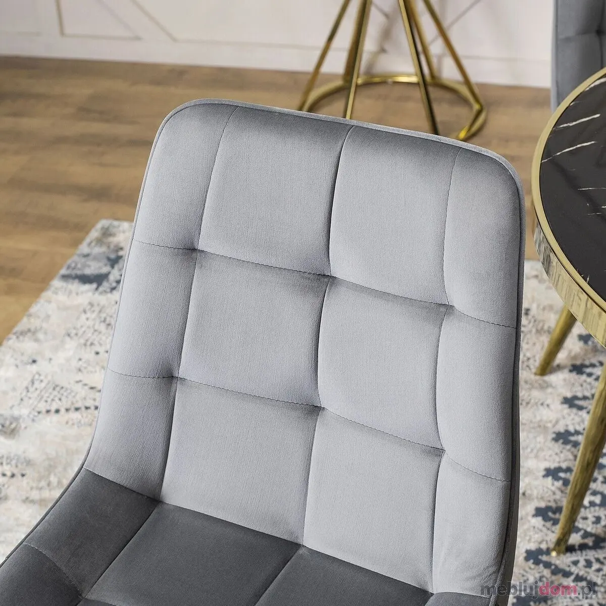 Scaun Mebel Elite Caro (Grey/Gold)