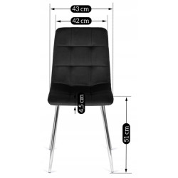 Scaun Mebel Elite Cesar (Black/Chrome) Thumb