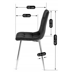 Scaun Mebel Elite Cesar (Black/Chrome) Thumb