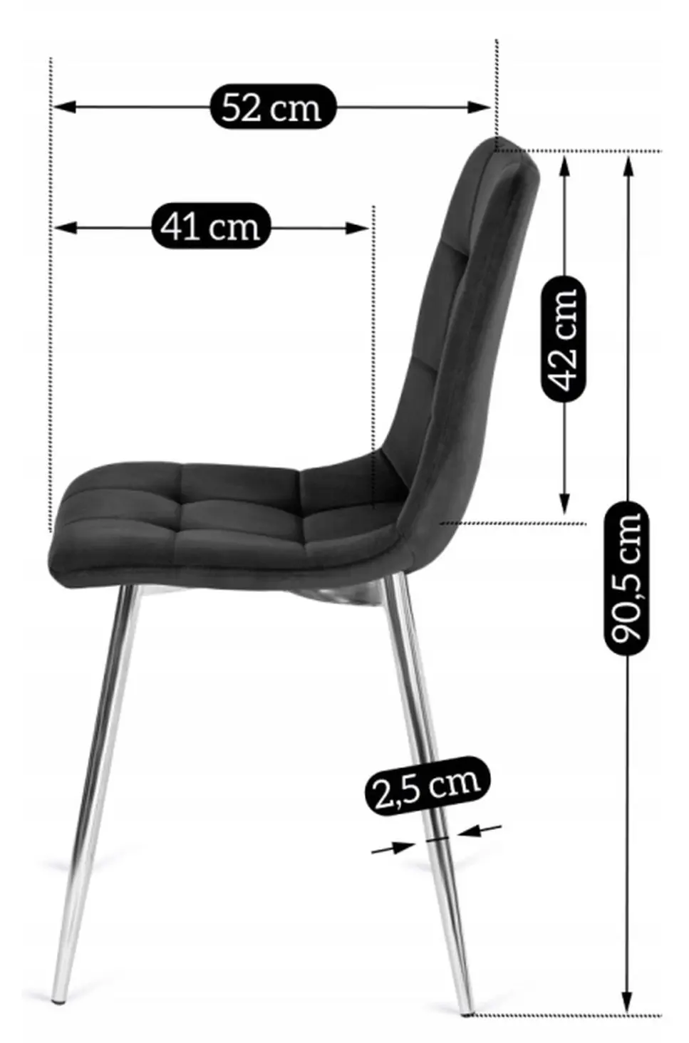 Scaun Mebel Elite Cesar (Black/Chrome)