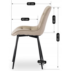 Scaun Mebel Elite Chris (Beige/Black) Thumb