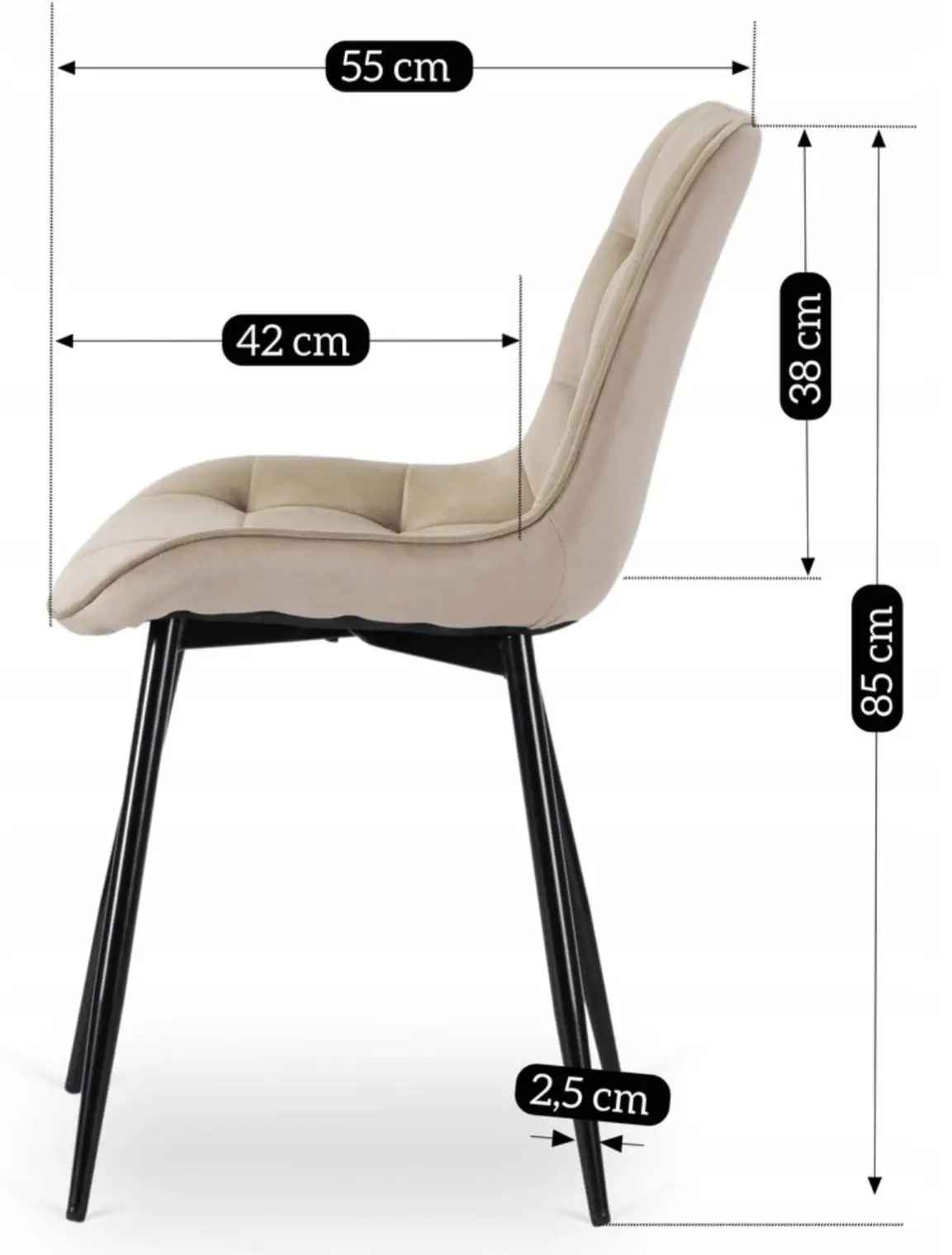 Scaun Mebel Elite Chris (Beige/Black)