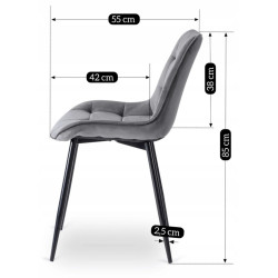 Scaun Mebel Elite Chris (Grey/Black) Thumb