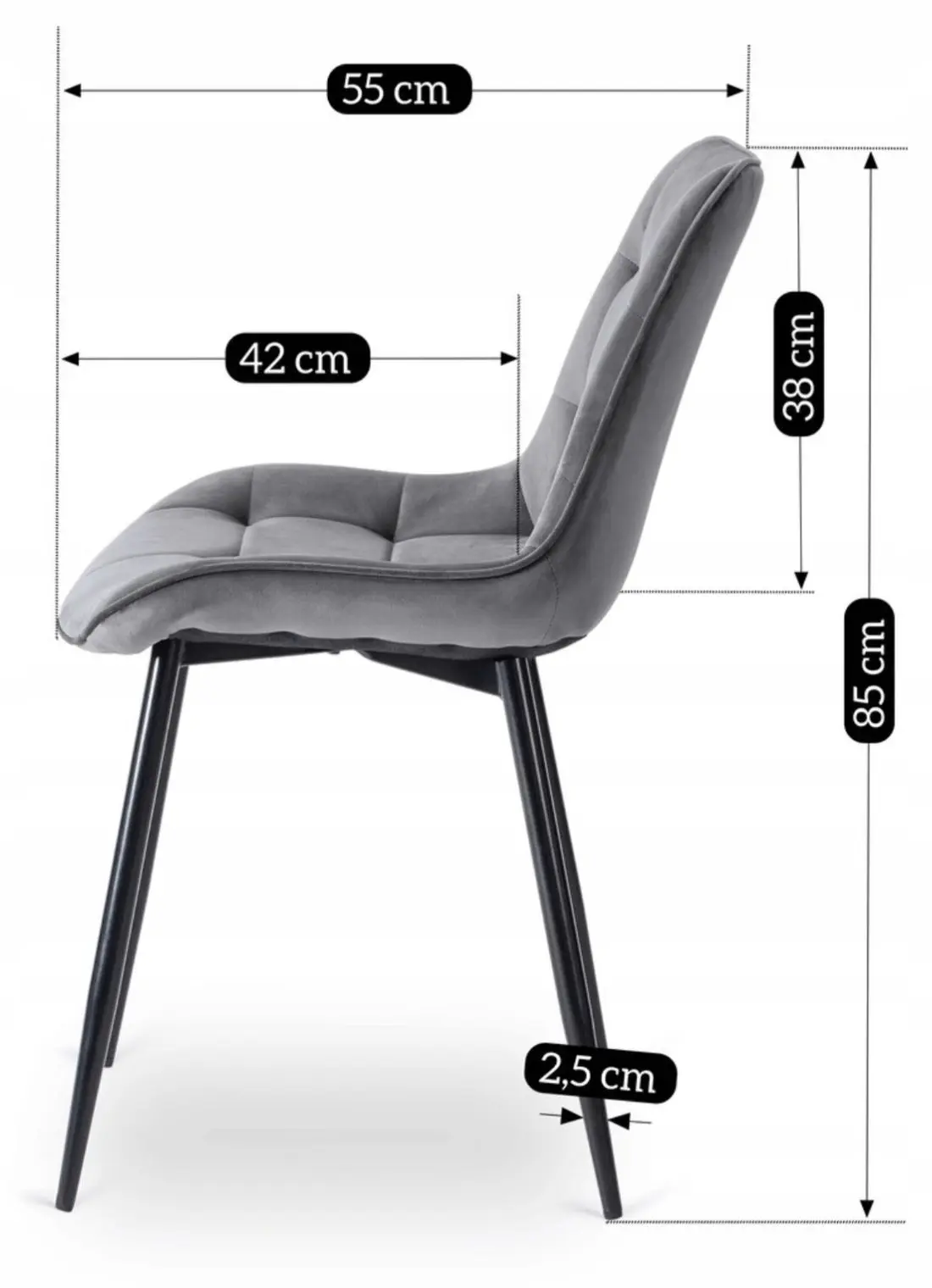 Scaun Mebel Elite Chris (Grey/Black)